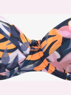 Haut de maillot de bain à armatures imprimé – effet de couleur différent pour chaque pièce