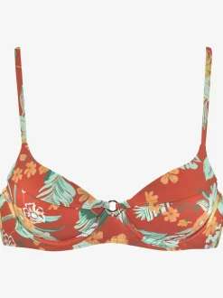 Haut de maillot de bain à armatures imprimé tropical tendance