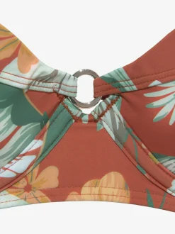 Haut de maillot de bain à armatures imprimé tropical tendance