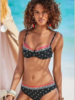 Haut de maillot de bain à armatures imprimé tendance