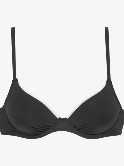 Haut de maillot de bain à armatures uni tendance avec passepoil contrasté