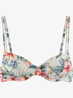 Haut de maillot de bain à armatures imprimé floral : chaque pièce est unique