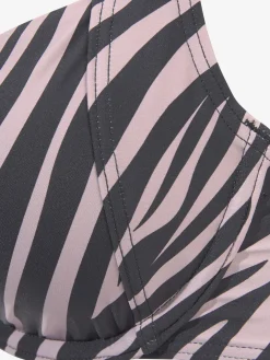 Haut de maillot de bain à armatures imprimé zébré élégant