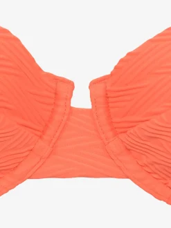 Haut de maillot de bain à armatures matière structurée aux couleurs tendances