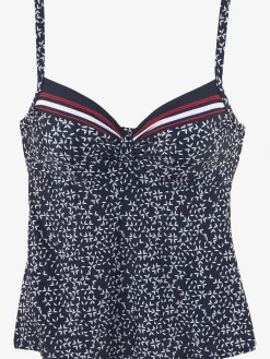 Haut de maillot de bain à armatures imprimé minimaliste