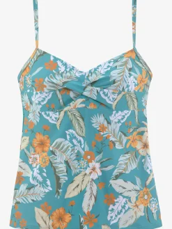 Haut de maillot de bain à armatures imprimé tropical tendance