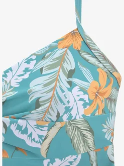 Haut de maillot de bain à armatures imprimé tropical tendance