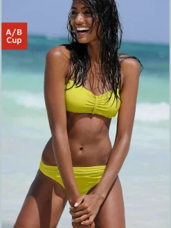 Haut de maillot de bain bandeau bonnets amovibles