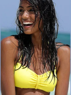 Haut de maillot de bain bandeau bonnets amovibles