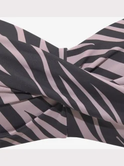 Haut de maillot de bain bandeau imprimé zébré élégant