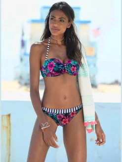 Haut de maillot de bain bandeau imprimé estival