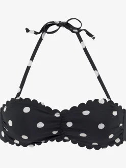 Haut de maillot de bain bandeau design tendance avec bordure cocotte