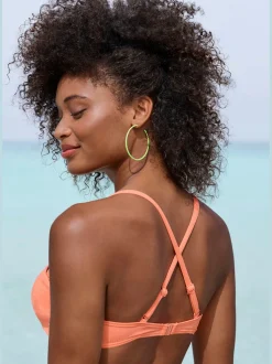 Haut de maillot de bain bandeau coloris uni tendance
