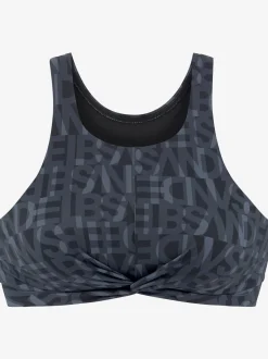 Haut de maillot de bain court imprimé tendance