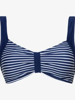 Haut de maillot de bain imprimé rayé