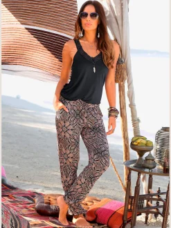 Haut de plage bande dentelle tendance