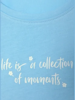 Haut de pyjama tee-shirt à manches longues s.oliver avec petit imprimé