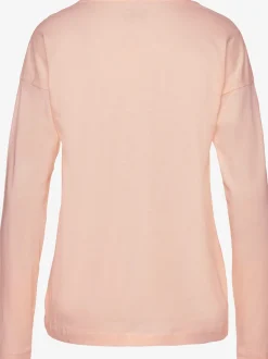 Haut de pyjama t-shirt à manches longues avec imprimé devant