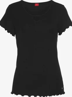 Haut de pyjama t-shirt à manches courtes avec encolure ronde