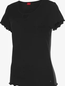 Haut de pyjama t-shirt à manches courtes avec encolure ronde