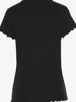 Haut de pyjama t-shirt à manches courtes avec encolure ronde