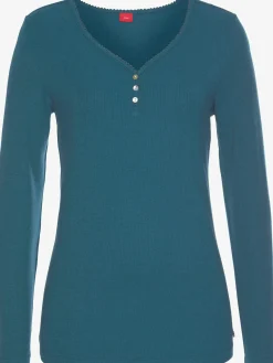 Haut de pyjama t-shirt côtelé ultra-doux