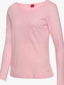 Haut de pyjama t-shirt de nuit fantaisie en tricot ajouré