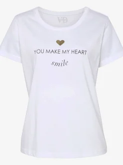 Haut de pyjama t-shirt de nuit avec imprimé devant