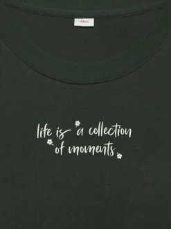 Haut de pyjama t-shirt s.oliver avec petit imprimé estival devant