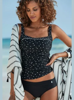 Haut de tankini design classique et passepoil