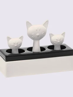 Humidificateur d'air famille de chats au grand complet dans un pot