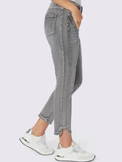 Jean 7/8 délavage tendance