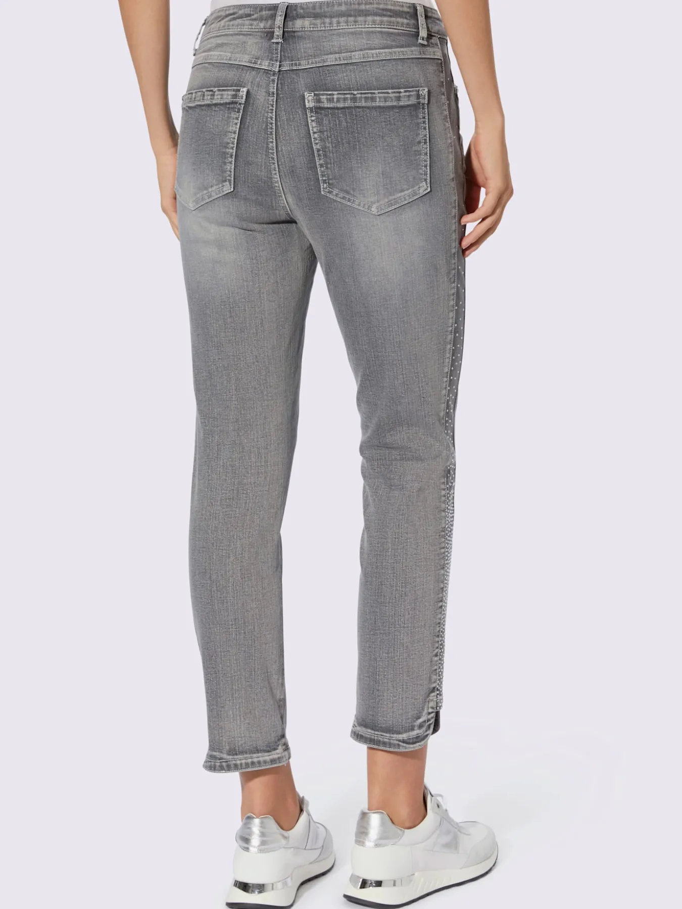 Jean 7/8 délavage tendance