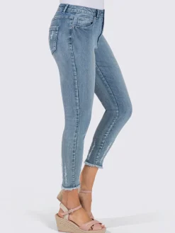 Jean 7/8 effet « destroy » tendance