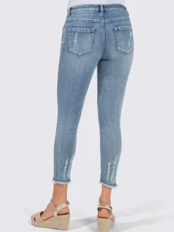 Jean 7/8 effet « destroy » tendance