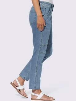 Jean 5 poches délavage spécial pour un coloris tendance