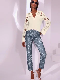 Jean 5 poches forme courte tendance