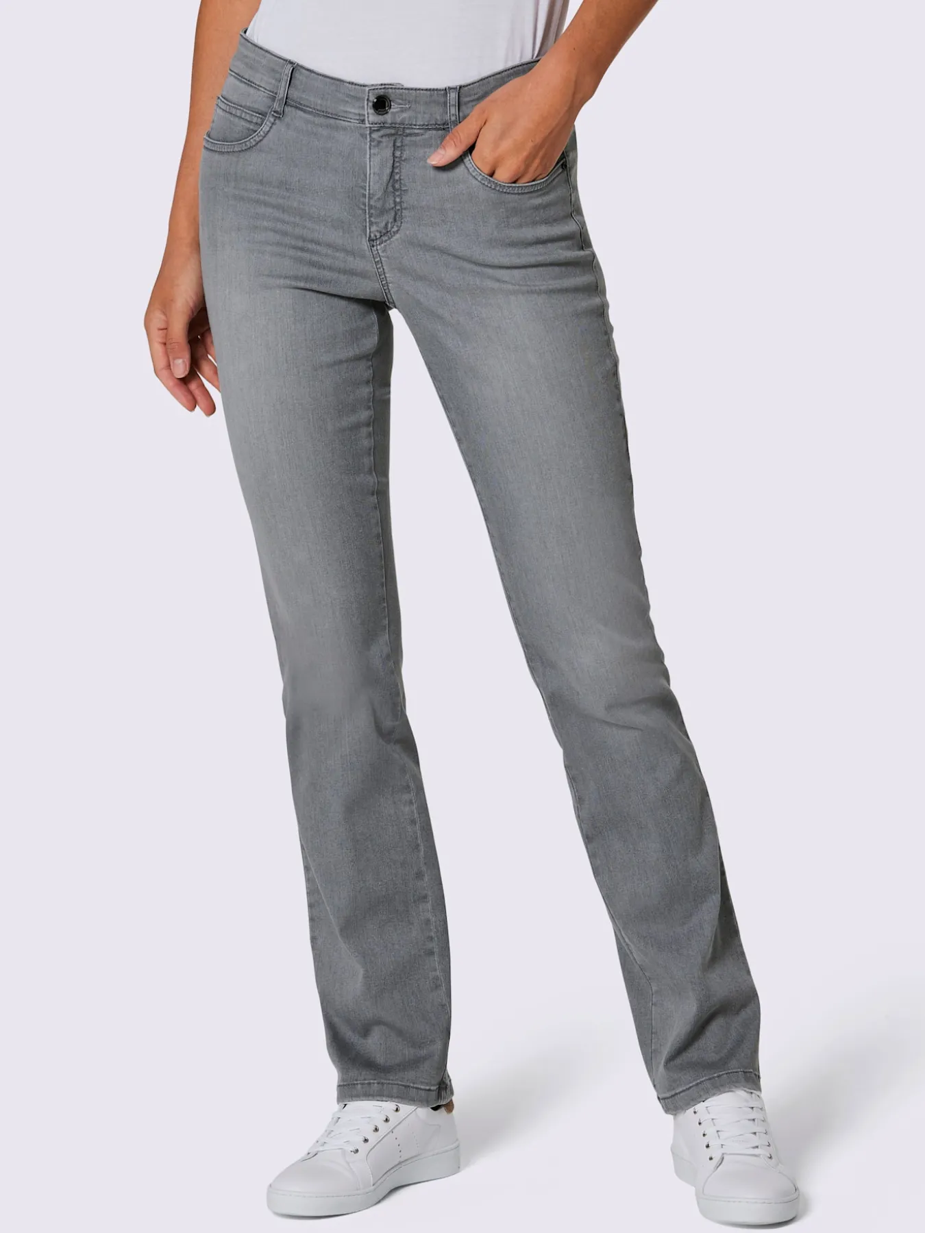 Jean 5 poches mélange coton et lyocell de qualité