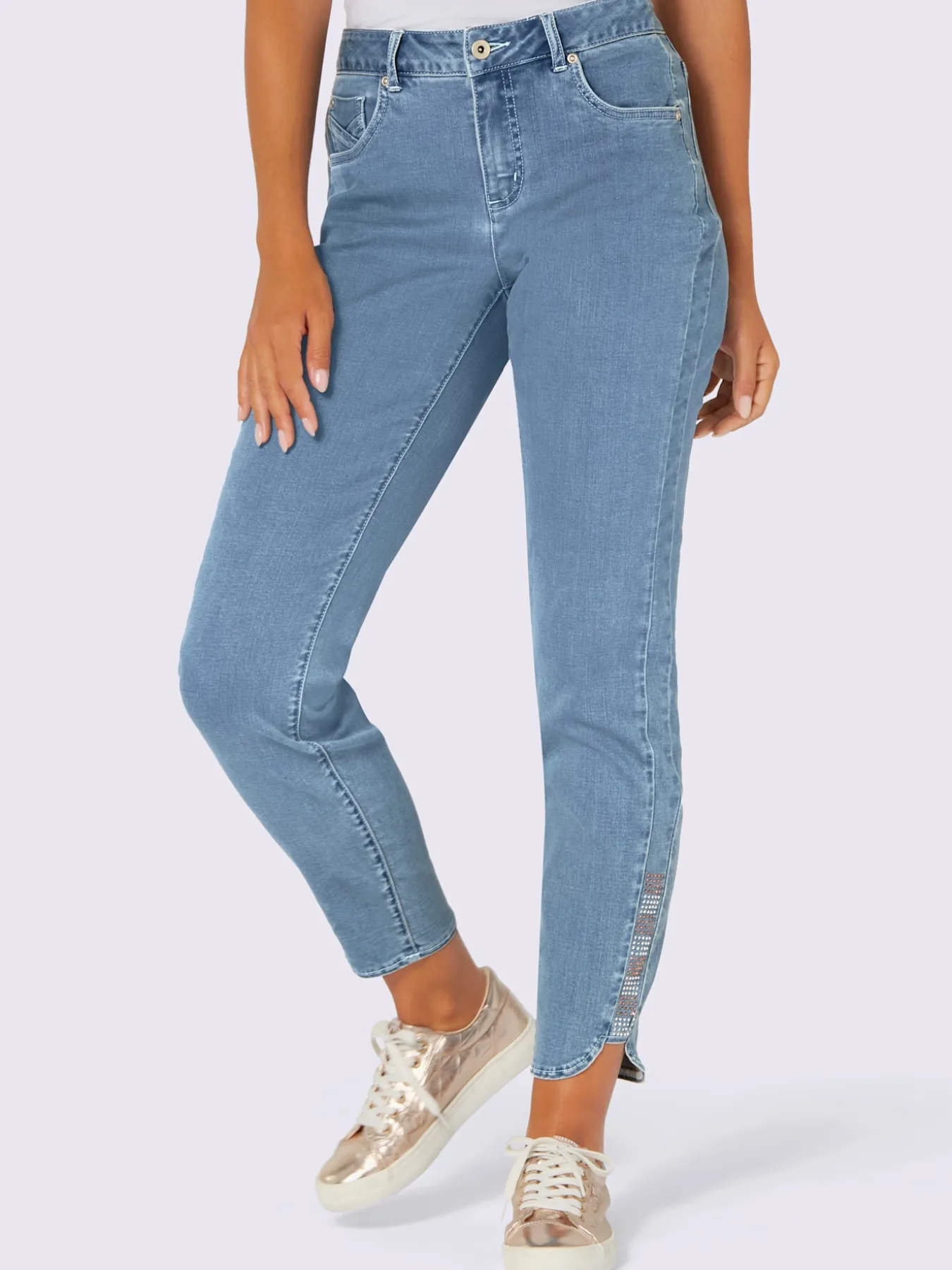 Jean 5 poches mélange de lyocell et de viscose de qualité