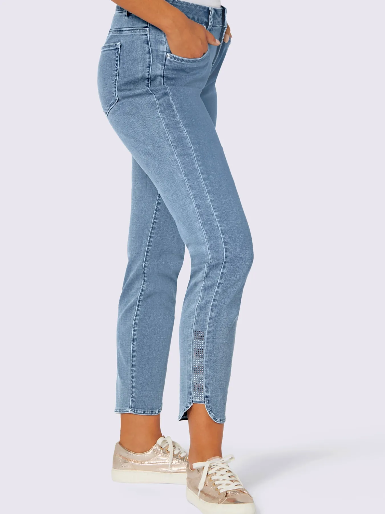 Jean 5 poches mélange de lyocell et de viscose de qualité
