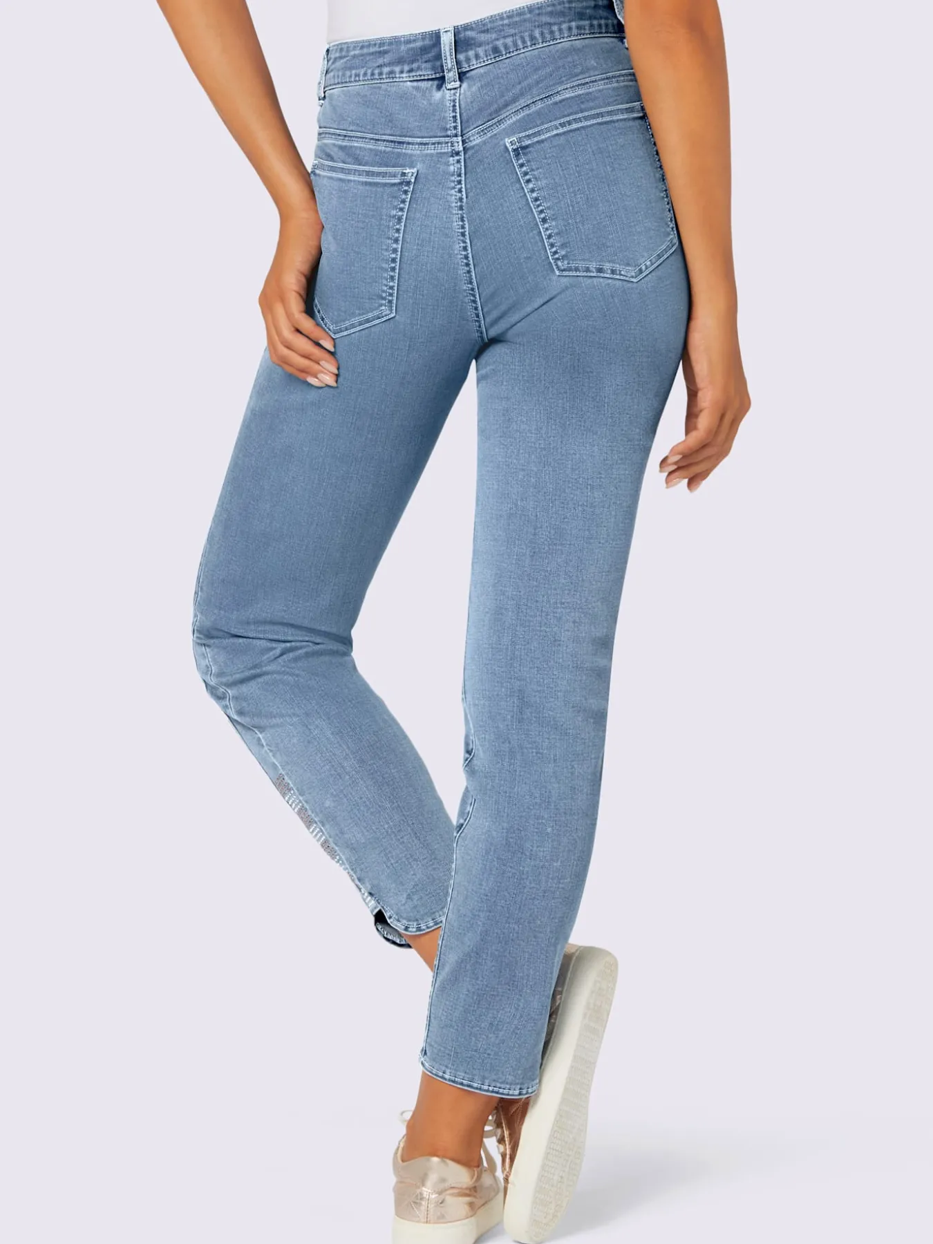 Jean 5 poches mélange de lyocell et de viscose de qualité