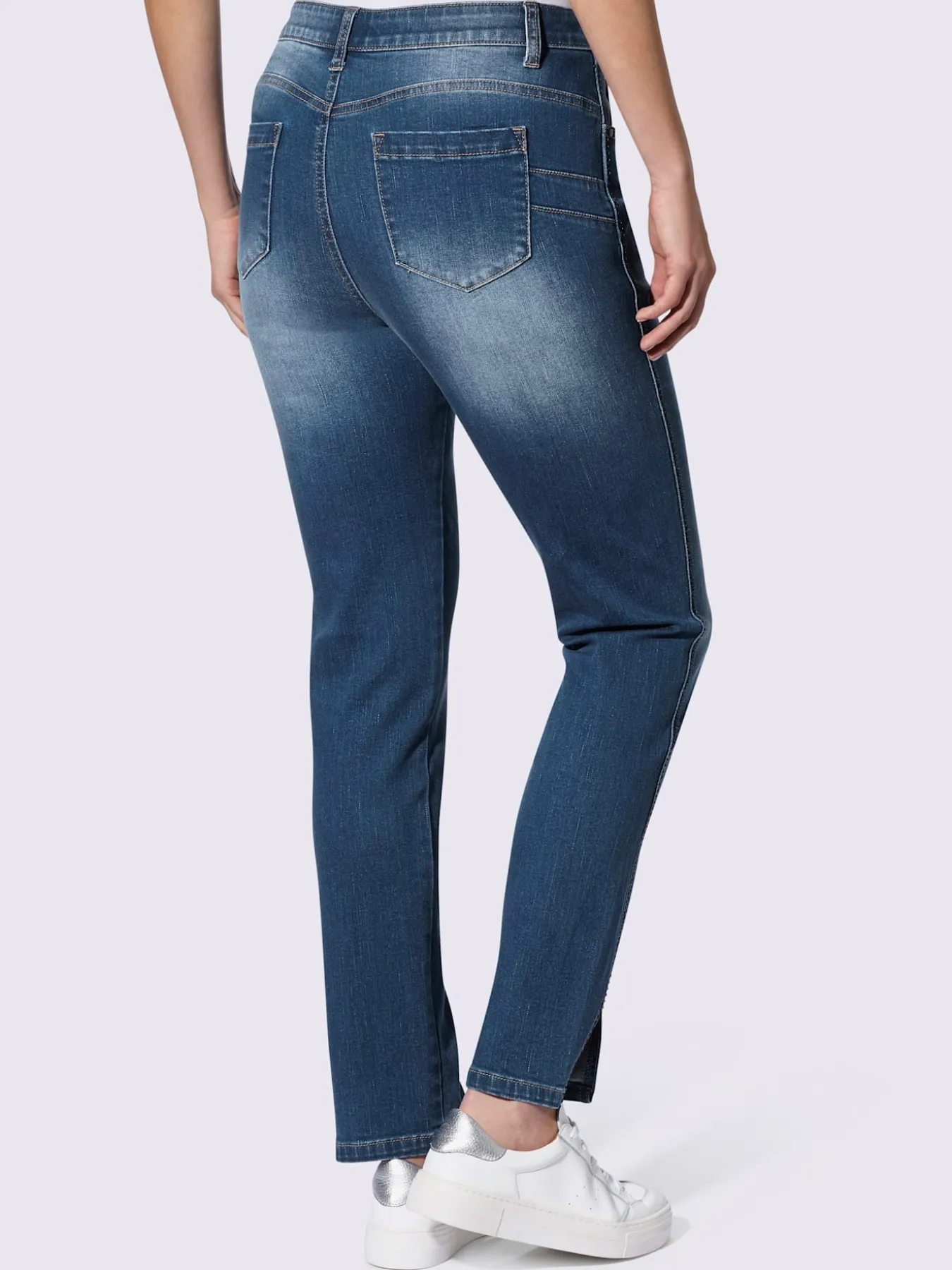 Jean 5 poches petites pierres brillantes fantaisie