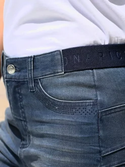 Jean 5 poches petites pierres fantaisie