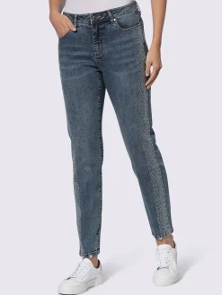 Jean 5 poches petites pierres brillantes fantaisie