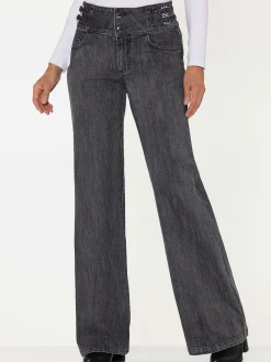 Jean bootcut brides décoratives