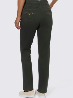 Jean broderie décorative sur les poches arrières