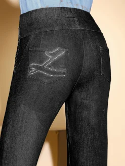 Jean ceinture élastique confortable