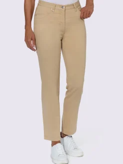 Jean coupe droite avec ceinture élastique au dos