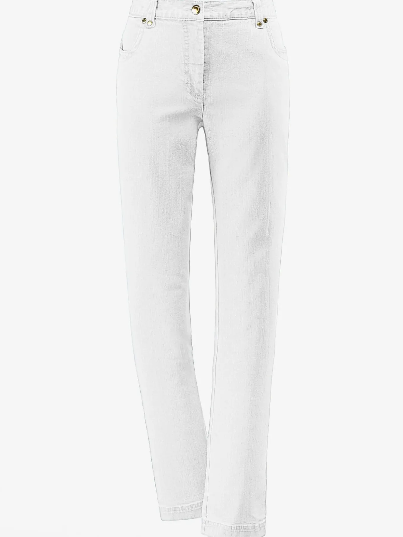 Jean coupe droite avec ceinture élastique au dos