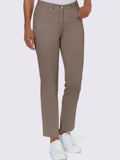 Jean coupe droite avec ceinture élastique au dos